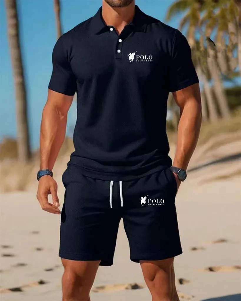 Men's Polo Shirt Set Summer Qu - Embellish Knit recensie en prijs