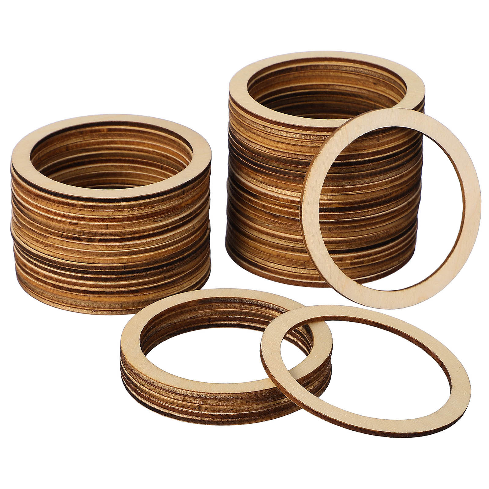 50Pcs Round Wooden Circle Embe - Christmas Craft Embellishment recensie en prijs