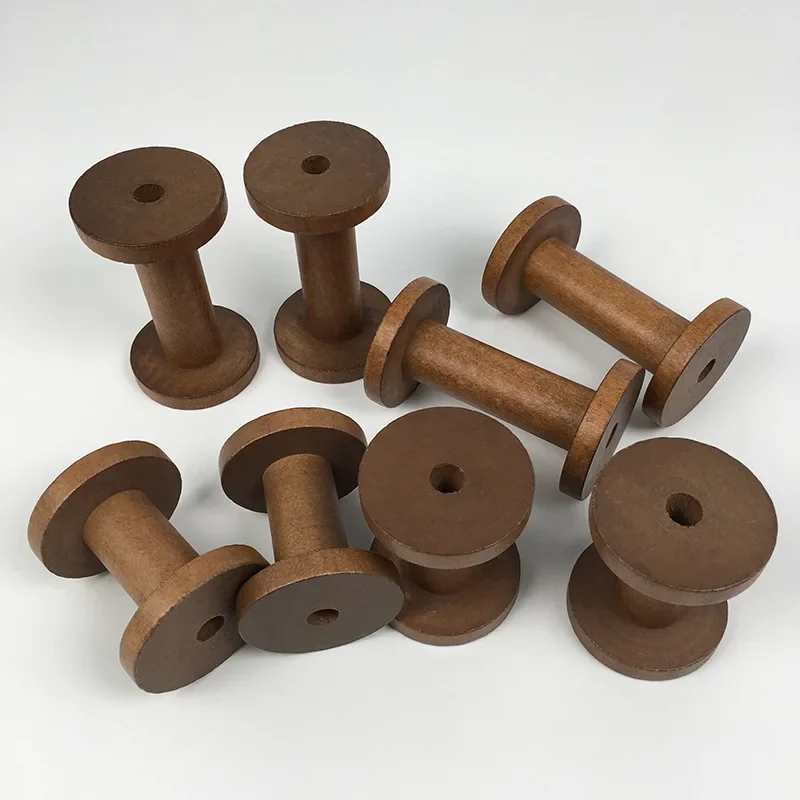 1Pc Brown Big Wood Empty Spool - Organza Ribbon Spool recensie en prijs