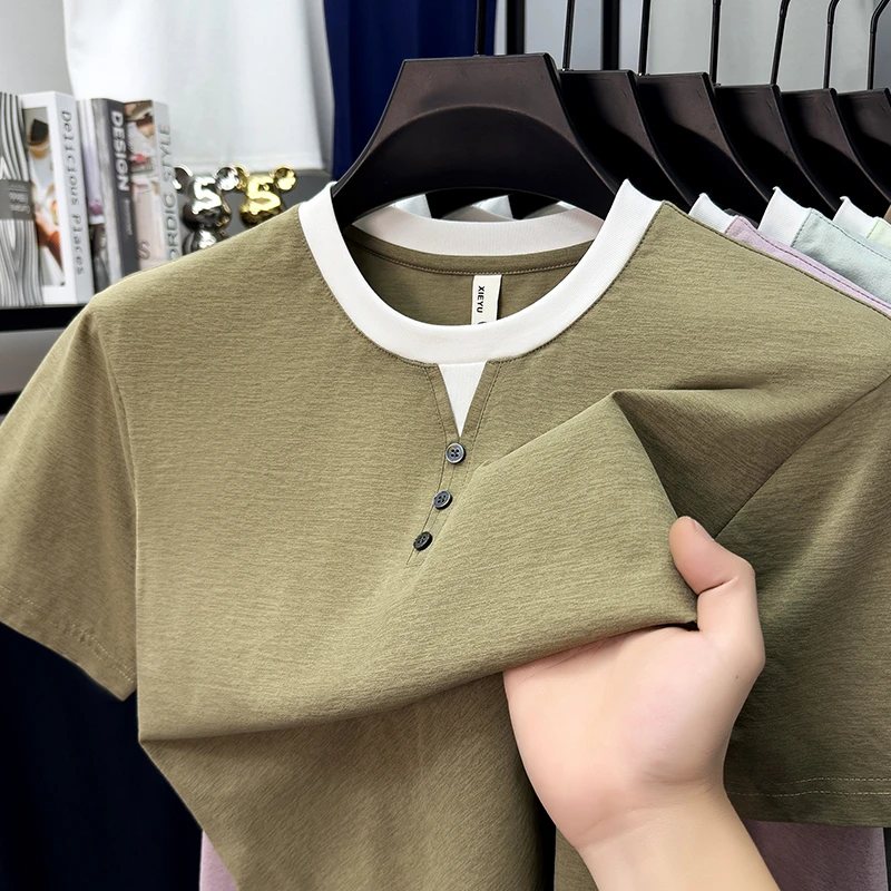 Mens Short Sleeve Henley Neck  - Embellish Knit recensie en prijs