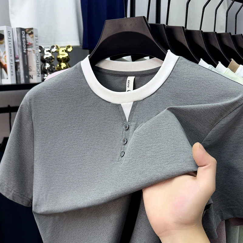 Mens Short Sleeve Henley Neck  - Embellish Knit recensie en prijs