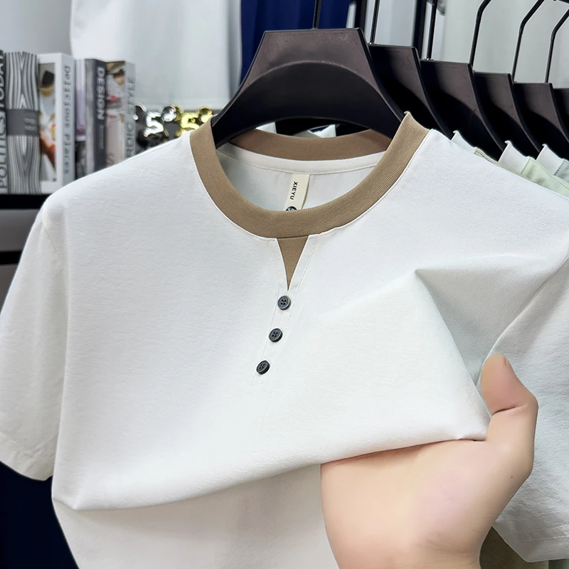 Mens Short Sleeve Henley Neck  - Embellish Knit recensie en prijs
