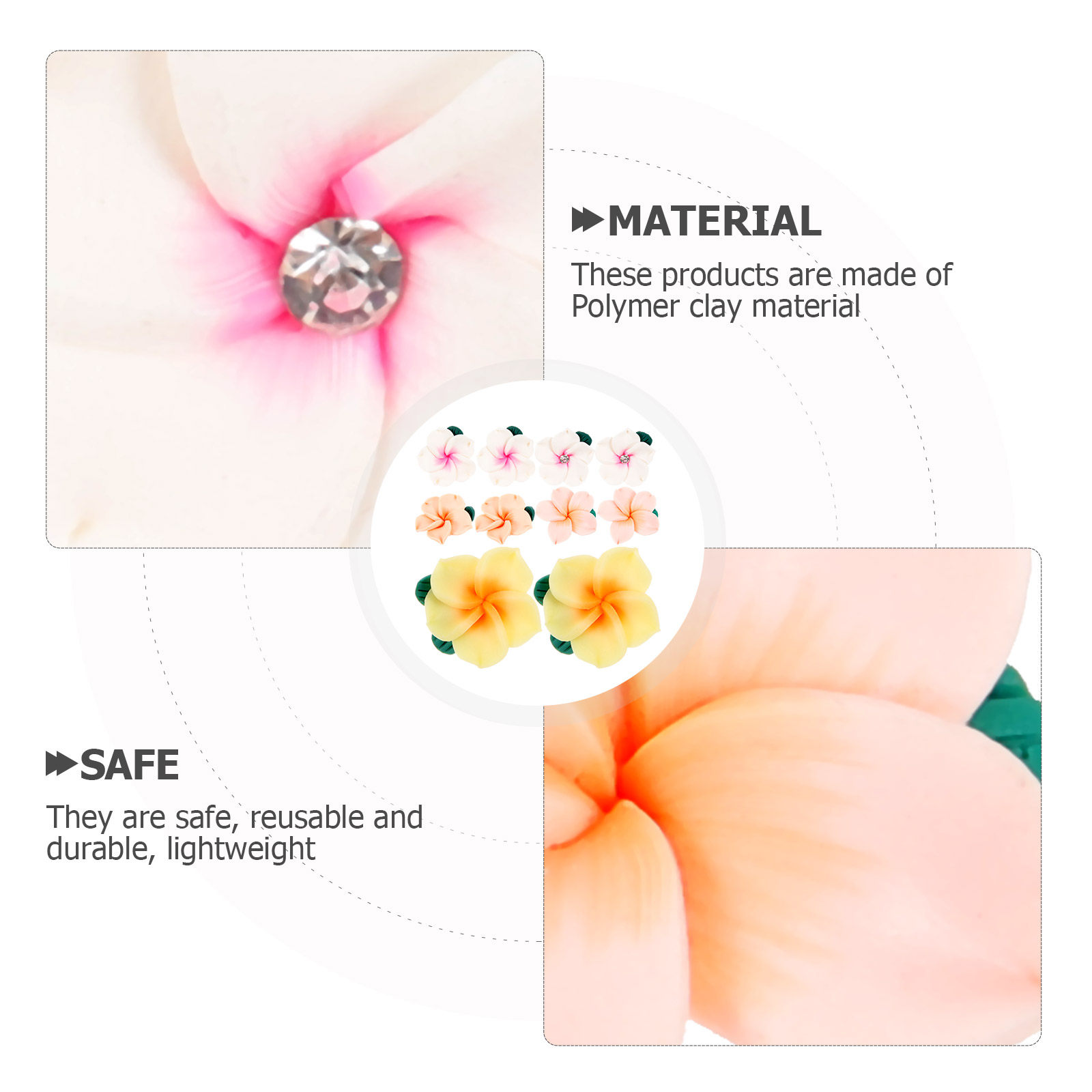 10Pcs Soft Polymer Clay Flower - Embellish Craft recensie en prijs