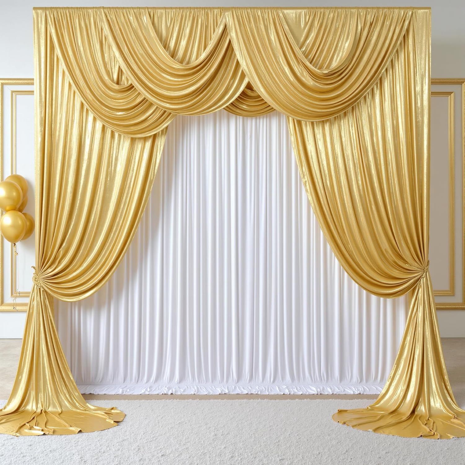 2.3x7FT Wrinkle Free Glitter 1 - Sequin Fabric Panel recensie en prijs