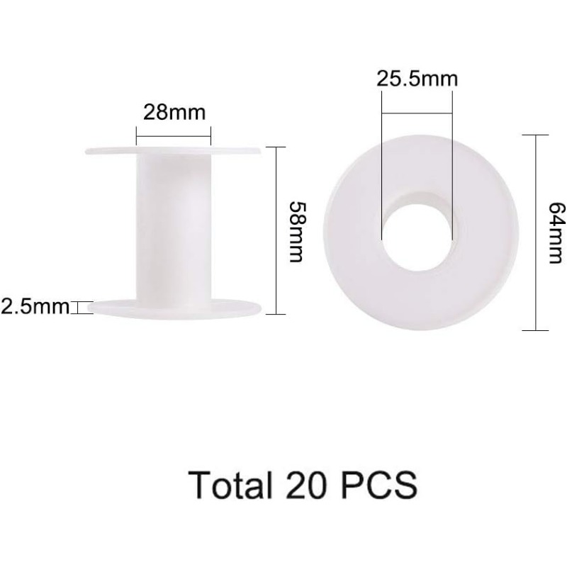 20pcs Empty Plastic Spools 2 I - Organza Ribbon Spool recensie en prijs