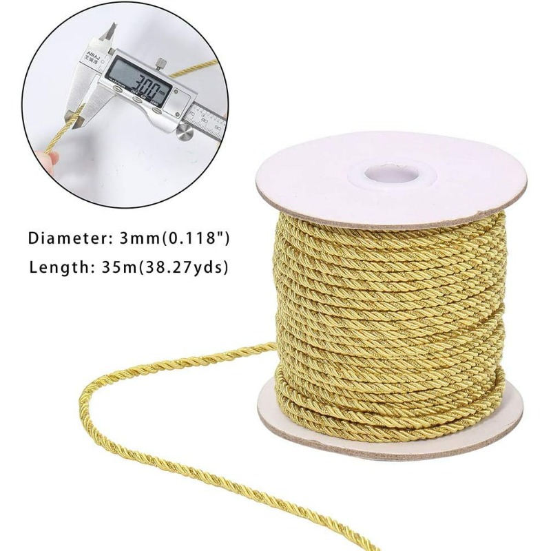 3mm / 35 Yards Metallic Twiste - Cord Trim Twisted recensie en prijs