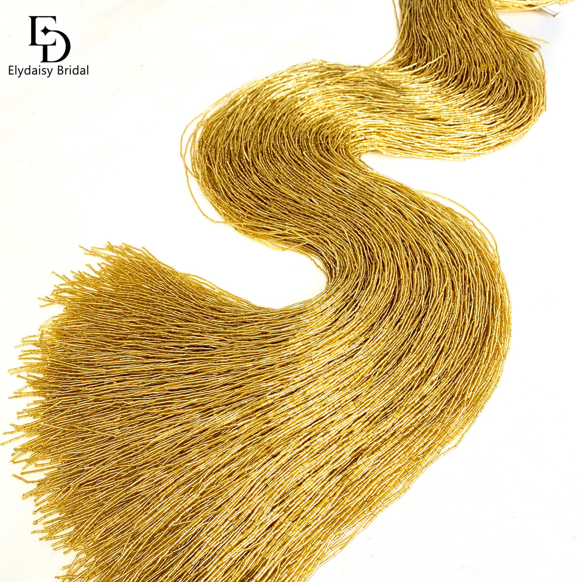 ELYDAISY 1Meter Length Champag - Beaded Trim Fringe recensie en prijs