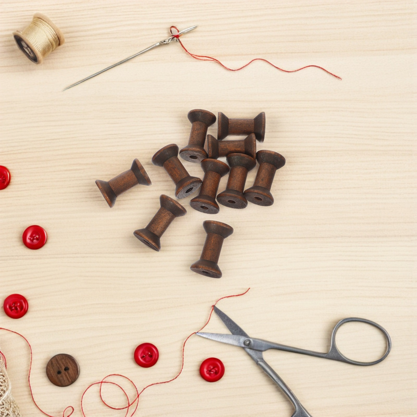 10Pcs Handcrafted Wooden Spool - Embroidery Craft recensie en prijs