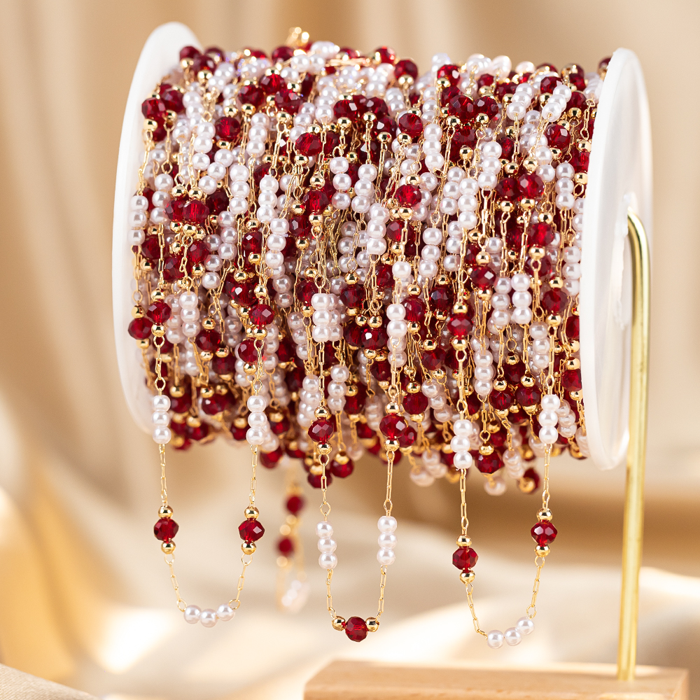 50cm/100cm Imitation Pearl Cop - Pearl Trim Chain recensie en prijs