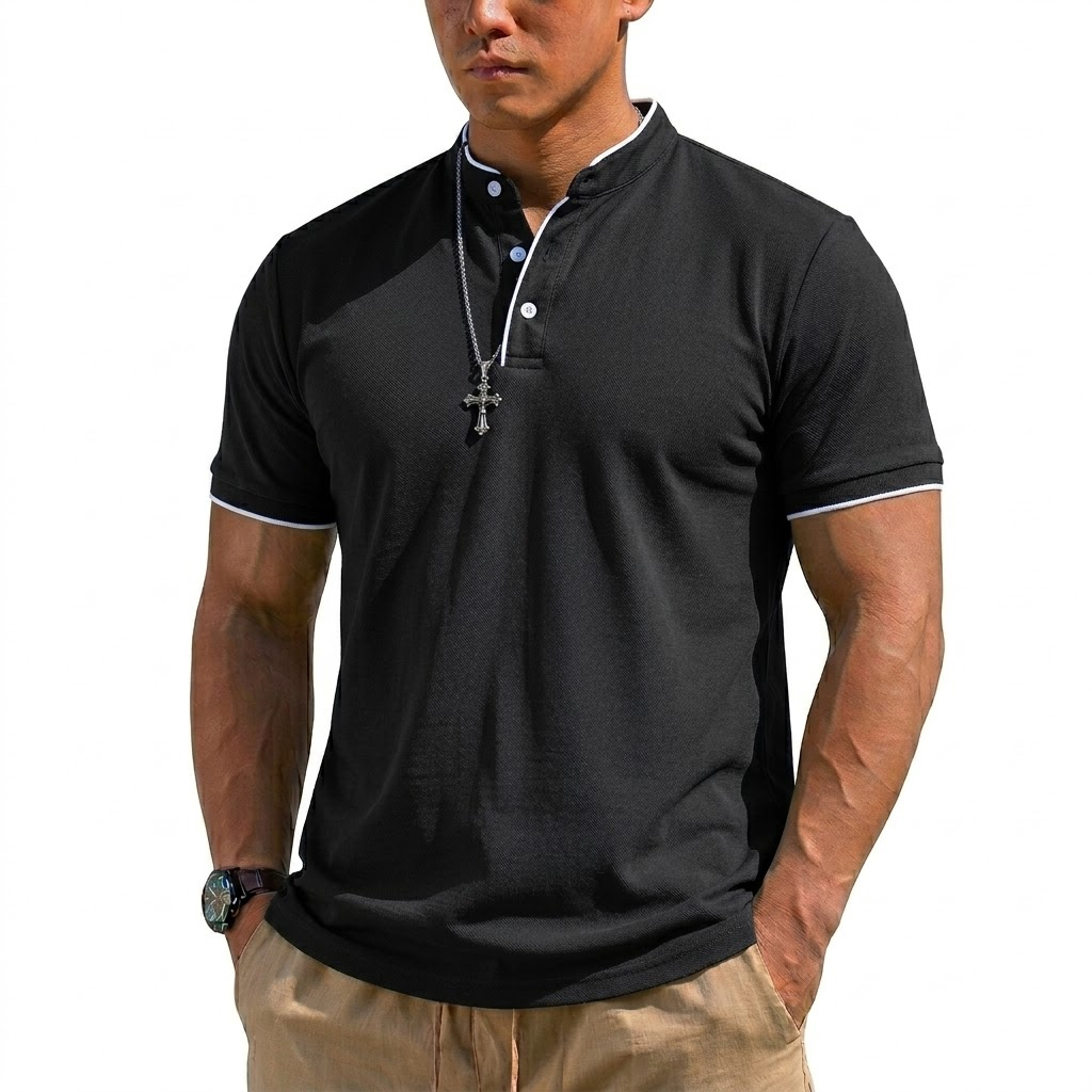 Summer Short Sleeve Henley Shi - Embellish Knit recensie en prijs