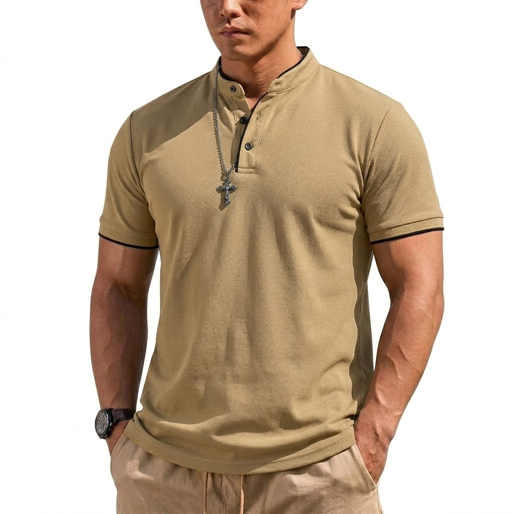 Summer Short Sleeve Henley Shi - Embellish Knit recensie en prijs