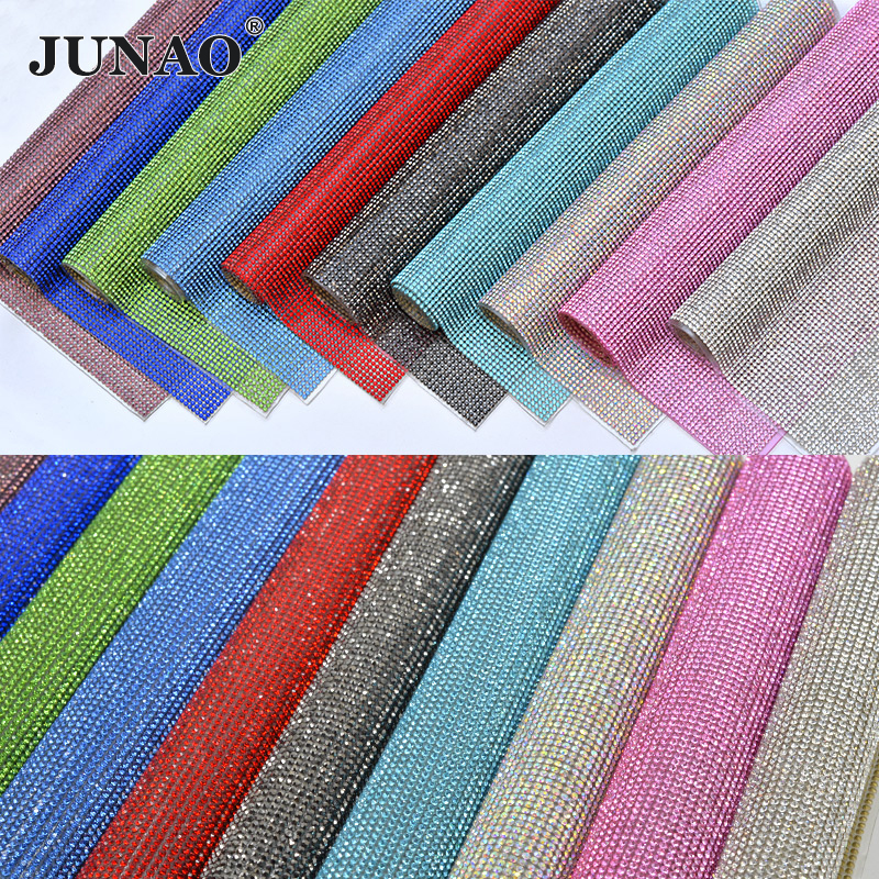 JUNAO 24x40cm Light Peach Self - Hotfix Rhinestone Sheet recensie en prijs