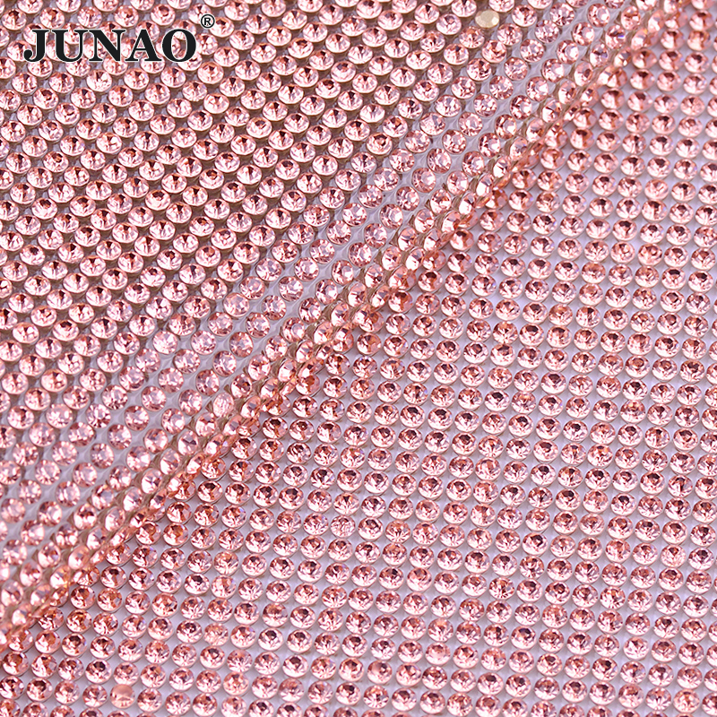 JUNAO 24x40cm Light Peach Self - Hotfix Rhinestone Sheet recensie en prijs