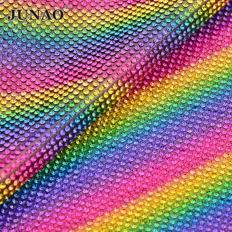 JUNAO 24x40cm Light Peach Self - Hotfix Rhinestone Sheet recensie en prijs