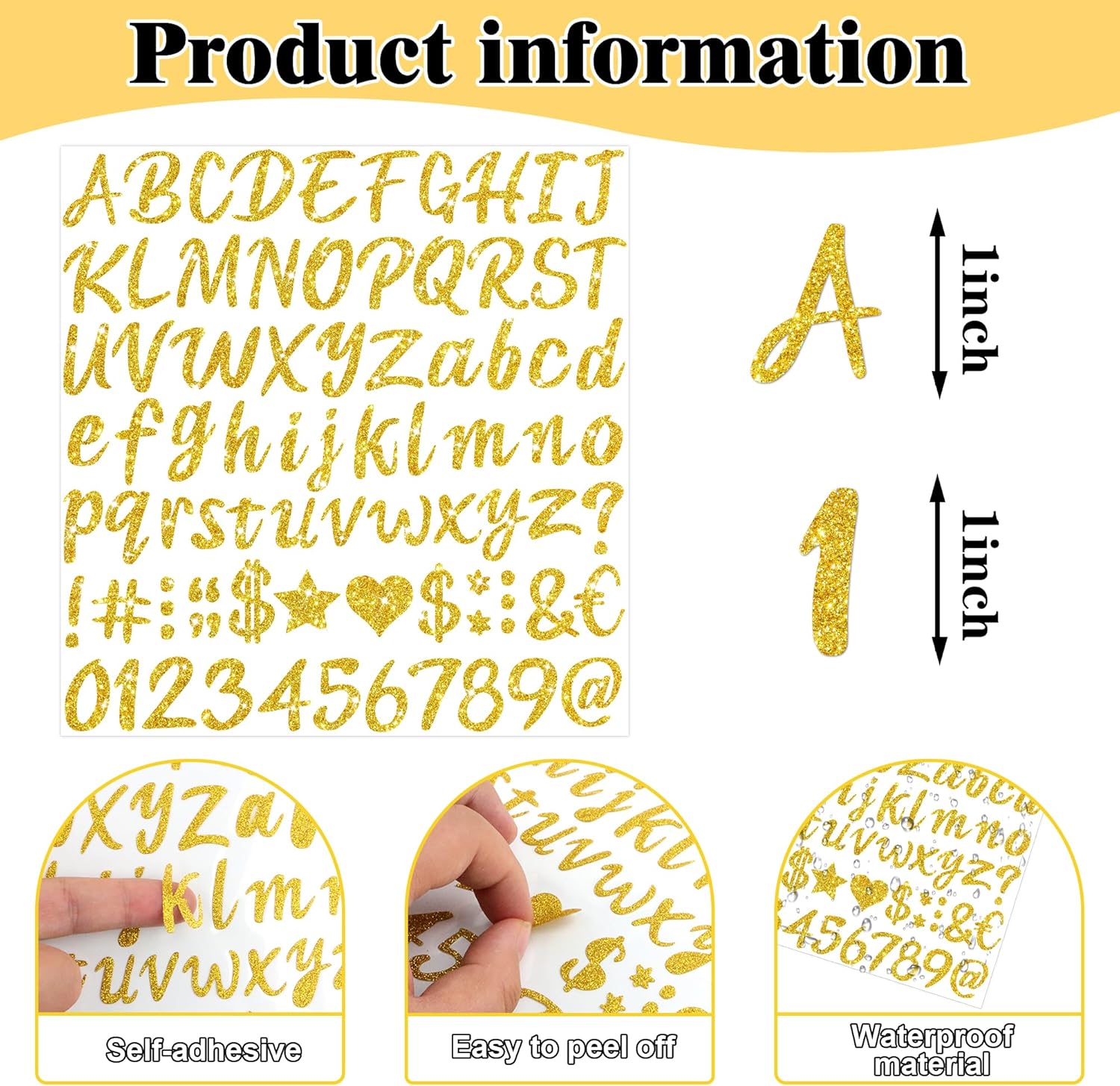 664 Pcs/8Sheets Gold Glitter A - Glitter Vinyl Roll recensie en prijs