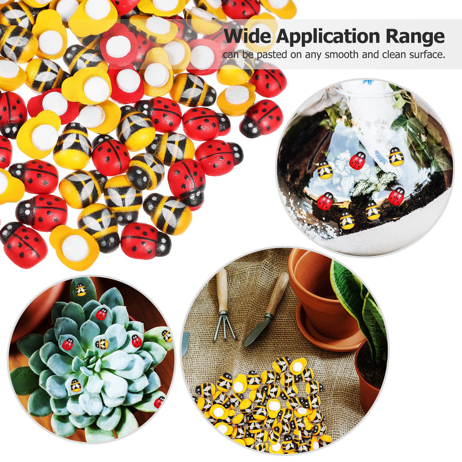 400Pcs Wooden Bee Ladybug Stic - Embellish Craft recensie en prijs