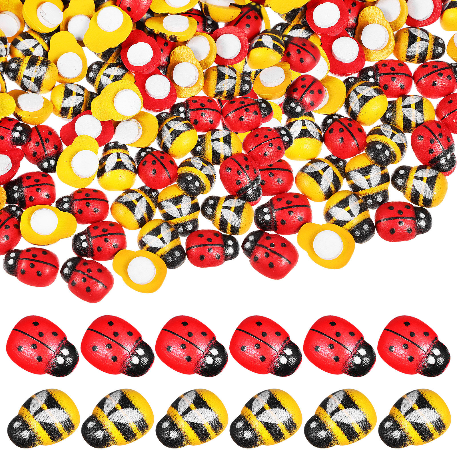 400Pcs Wooden Bee Ladybug Stic - Embellish Craft recensie en prijs