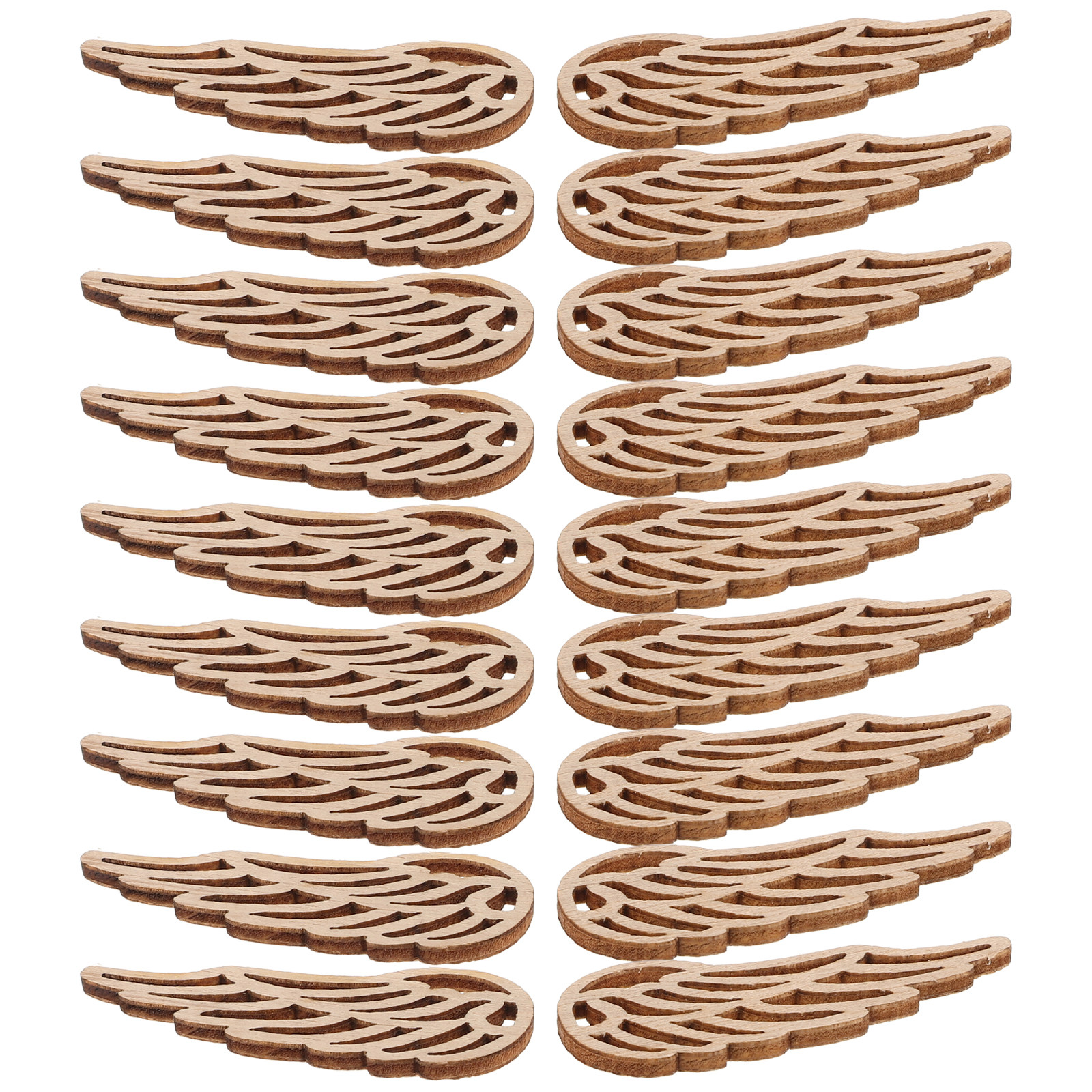 50Pcs Natural Wood Angel Wings - Christmas Craft Embellishment recensie en prijs