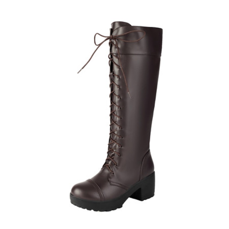 Womens Knee High Lace Up Comba - Guipure Lace Panel recensie en prijs