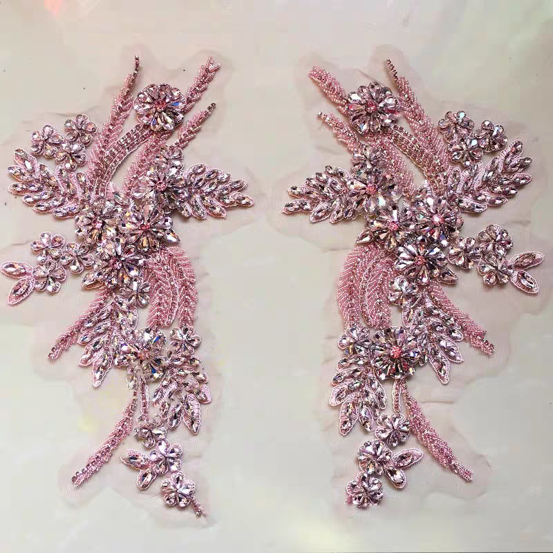 Beaded floral appliqués, hand- - Sew On Rhinestone recensie en prijs