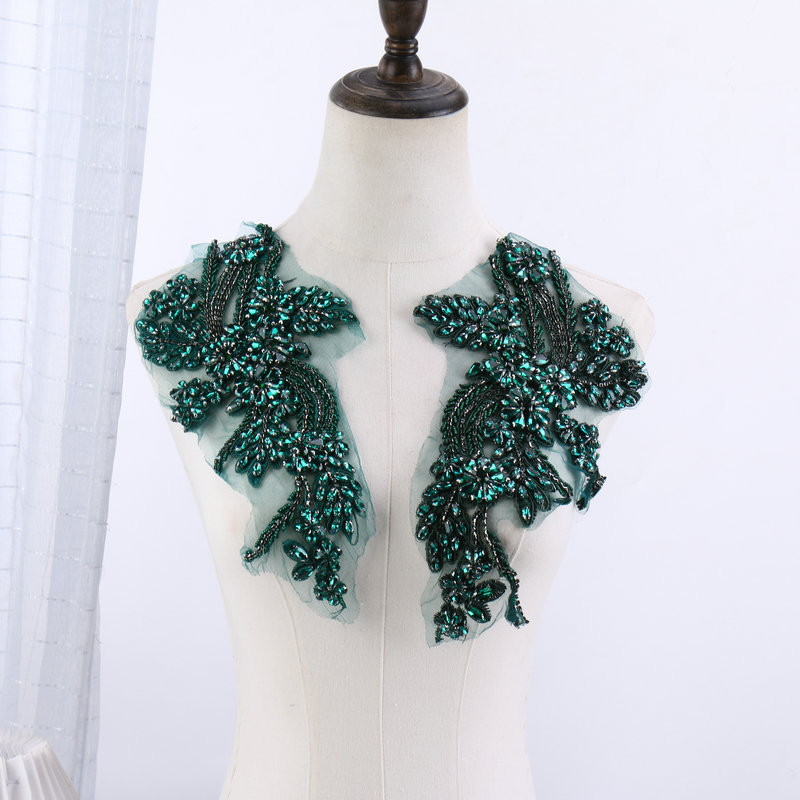 Beaded floral appliqués, hand- - Sew On Rhinestone recensie en prijs